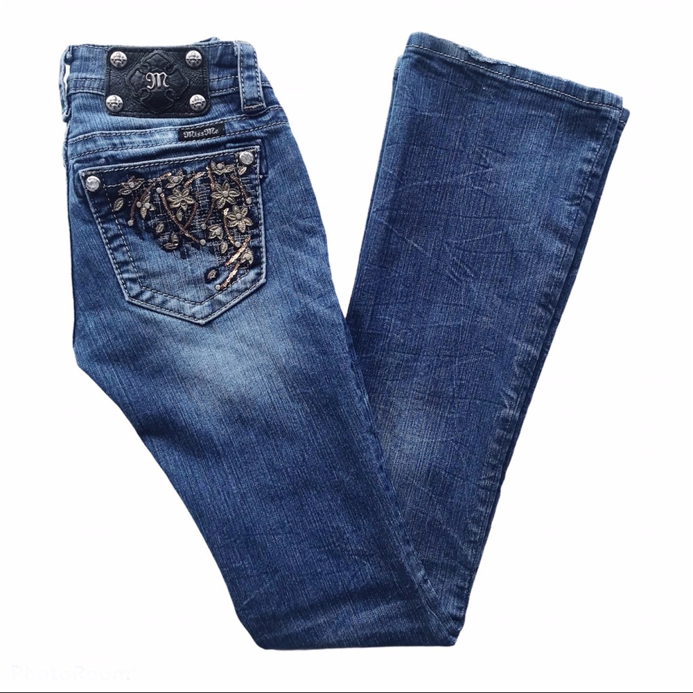 Miss Me Jean Signature Boot Cut 24 Gem Pocket Long